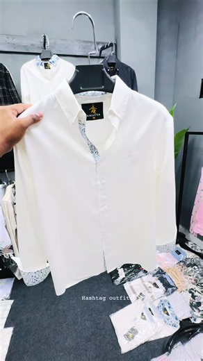 White Solid Shirt with Inner Contrast Design | Premium Classic Look