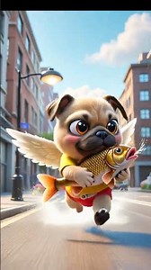 Tiny Pug vs. the Ocean! Can This Puppy Really Save a Goldfish? 🌊🐶🐠