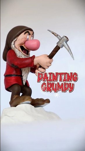 Painting Grumpy | Snow White Seven Dwarfs Diorama #miniature 🎨😠