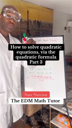 Solving quadratics via the quadratic formula, but make it EDM [Part 3]