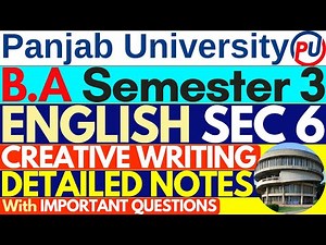 English SEC 3rd Semester | Creative Writing in English | SEC English Semester 3 Syllabus | PUC
