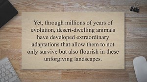 Surviving the Desert: Unveiling the Secrets of Animal Adaptations for Thriving in Extreme Conditions