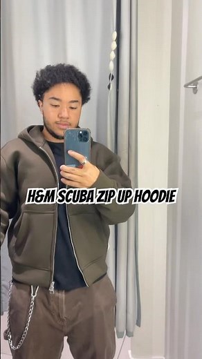 H&M Scuba Hoodie #outfit #fashion #fashiontrends #streetwear #mensfashion #ootd #fit #hoodie #zipup
