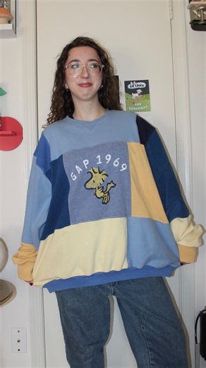 Patchwork Princess🪡 on Instagram: "Seeing what I can make from old children’s shirts! Spoiler alert, they’re more upcycled patchwork sweatshirts 😍 These patchwork upcycled sweatshirts will drop on my site Thursday (12/11) at 7:00 pm est! #upcycledfashion #fashiondesigner #upcycledclothing #designer #fashion #upcycling #explore #explorepage #style #patchwork"