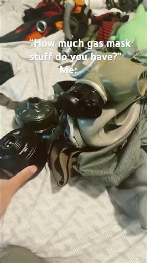 Guys I think I like collecting gas masks #armysurplus#gasmasksong name: Welcome to paradise-Greenday