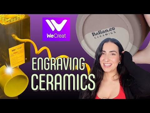 I Tried Engraving Ceramics with the WeCreat 40W Laser (and Made a Stamp!)