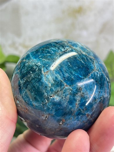 Blue Apatite Sphere – Druzy Mineral Collector Display - Etsy