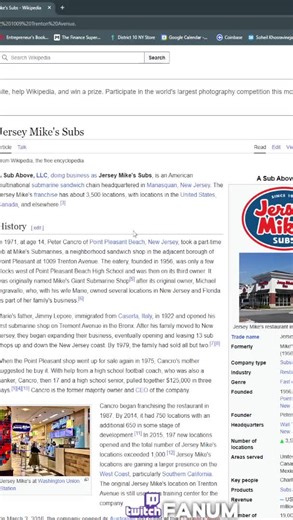 #fanum on #Twitch | #fanum on #Twitch | FANUM GOES DOWN RABBIT HOLE AFTER EATING JERSEY MIKE'S