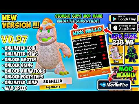 Stumble Guys Mod Apk v0.97 Latest Version 2026 - Unlock All Skins & Emot Abilities