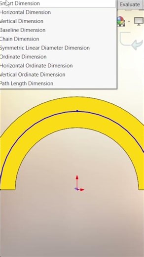 haw to know half round full lenghth #solidworks #rkdesign #smart dimensions