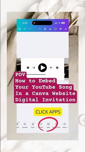 How to Embed a YouTube Song in Your Canva Digital Invitation #digitalinvitation