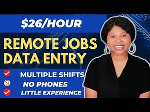 $26 Per Hour Non Phone Remote Jobs: Data Entry Jobs Work From Home (No Experience Needed)