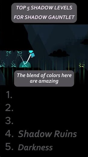 TOP 5 SHADOW Levels Fit For Shadow Gauntlet #shorts