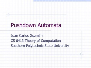 Pushdown Automata - SlideServe