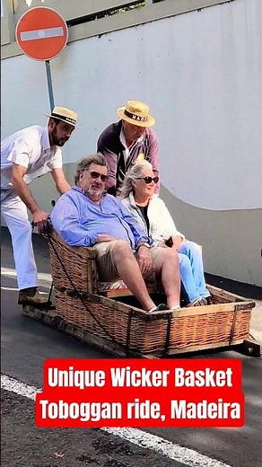 Unique Wicker Basket Toboggan ride, Madeira #madeira