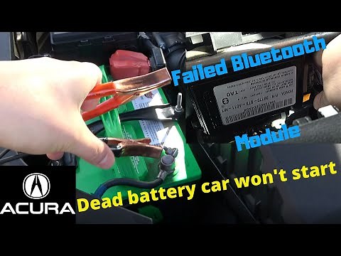Acura dead battery drain fix car wont start Bluetooth module fix replacement TL, MDX, RL