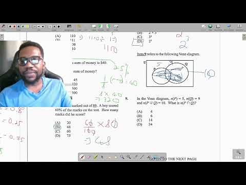 2019 CXC mathematics multiple choice solutions (2019 paper 1)