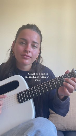 Trying out the latest guitar from @lavamusic.official its insane !! #fyp #guitar #music #creative