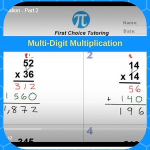Multi-Digit Multiplication (Part 2) Tutorial **Matching Worksheet Included**