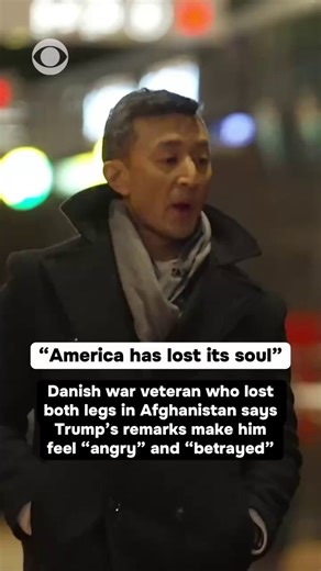 Martin Aalholm, a Danish war veteran who lost both legs after stepping on an IED while serving alongside U.S. forces in Afghanistan, says he feels “angry” and “betrayed” by President Trump’s claim that the U.S. had “never needed” its NATO allies, and that allied troops had stayed “a little off the front lines” during the 20-year war in Afghanistan. “I think America has lost its soul,” Aalholm told CBS News' Ramy Inocencio, lifting his pant legs to reveal his prosthetics as he described the sacri