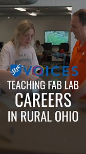 1.7K views · 22 reactions | Take a tour of the Fab Lab with Ohio Federation of Teachers's Barry Harvey at New Lexington HS in Ohio. From creating golf outing signs to crafting unique library bookends, students learn to operate a business while mastering fabrication skills. Here, failing forward is the mantra. #FabLab ️ | AFT | Facebook