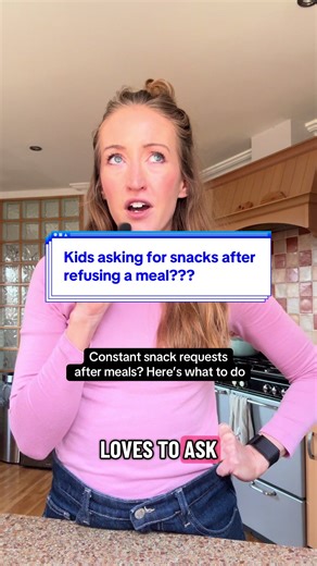 Constant snack requests after meals driving you mad? Here’s some things I’d suggest as a children’s dietitian. 1. Try to keep a regular routine of meals and snacks - avoid too much grazing 2. Ensure there is something at the meal you know your child would normally eat (not just favourites) 3. Consider having a small amount of the ‘snack’ food at the table with other foods - can work as a bridge and acts as that reliable food 4. Know when to hold your boundary- when it comes to younger kids espec