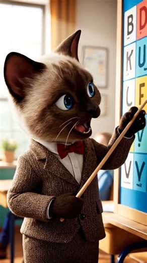 Cat Becomes a Teacher—ABC Lesson for Kids!