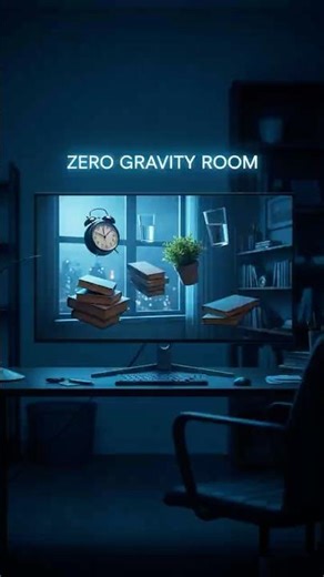 The Screen Showing a Zero Gravity Room…
