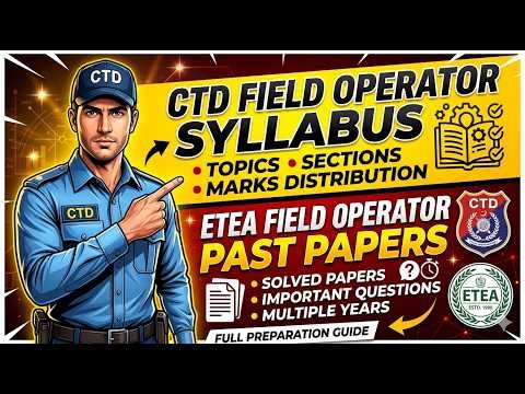 Syllabus CTD Police KPK : ETEA Jobs : Field Operator CTD Syllabus and Past papers
