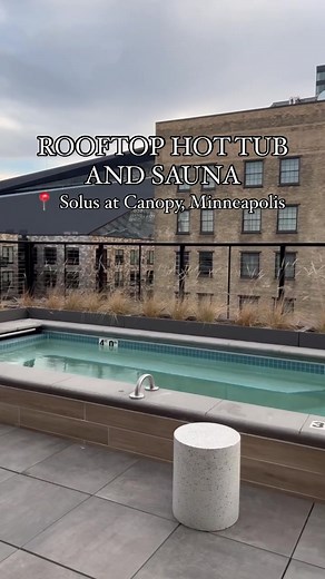 MINNEAPOLIS ROOFTOP HOT TUB & SAUNA 🔥🎉 Elevating celebrations at Solus Rooftop @Canopy by Hilton Mpls 🌆🔥 Feeling extra special celebrating at Solus in the Canopy Hotel, downtown Minny 🎉🎉🎉 You can’t beat these city views with a rooftop hot tub and sauna 😍😍✨✨✨ From Ann's birthday party to any special occasion, it's the ultimate spot to elevate your experience in Minneapolis, MN! Will be available as a daily add on for all hotel guests very soon! 🎉 #CanopyByYou #CanopyMPLS #RooftopRetreat