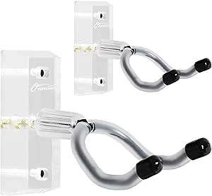 Ukulele Wall Mount Hanger 2 Pack, Acrylic U-Shaped Ukulele Holder Hanger, Ukulele Wall Mount Hook for Ukulele Banjo Mandolin Concert Pineapple Soprano Tenor and Baritone
