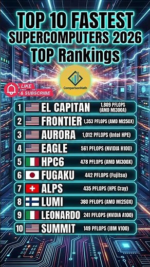 Top 10 Supercomputers That Will BLOW Your Mind in 2026 #ytshorts