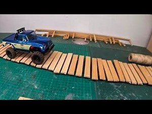 DIY . Wooden suspension bridge for crawler scale 1.24