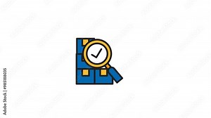 Stock Quality Control check mark animation on 4K white background Stock Video