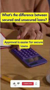 What is the difference between secure and unsecure loans?