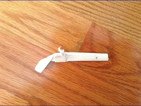 Origami flintlock pistol