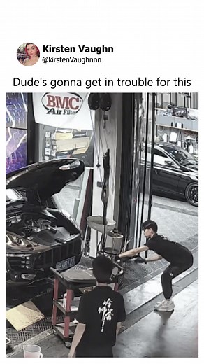 Guy messes up the oil machine | Kirsten Vaughn