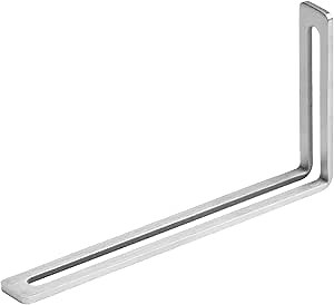 6 Pcs Slotted L Angle Brackets, Adjustable Support Corner Brace, Stainless Steel, 5/32" Thick, 8" L x 1" W x 4" H