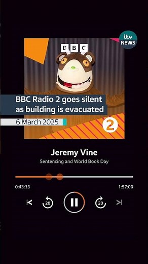 BBC Radio 2 went quiet for around 30 seconds during Jeremy Vine’s show #itvnews #radio