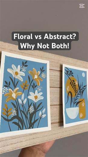 Same Colors, Different Vibes | Mini Art Set | Floral vs Abstract? | 3P Art Studio