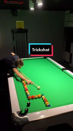 Little pool trickshot 🔥 2 in 1 #pooltrickshot #billiards #8ball