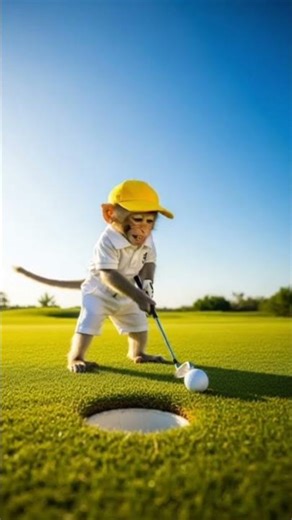 monkey golf . #music #funny #shorts #comedy