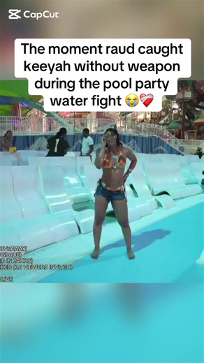 The moment raud caught keeyah without weapon during the pool party water fight 😭❤️‍🩹#trending#streamers#raud#keeyahthecreator#fyp