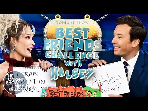 Best Friends Challenge with Halsey | The Tonight Show Starring Jimmy Fallon