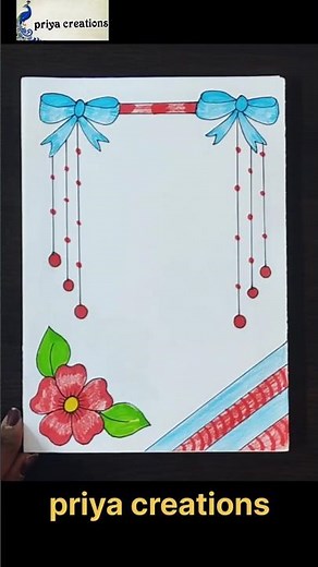 Top 10 Border Designs for Projects | Simple & Easy Borders | Simple & Creative 10 Borders #shorts