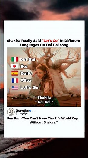 Shakira new world cup song : Dai Dai 4 different languages#shorts #shakira #worldcup #worldcup2026