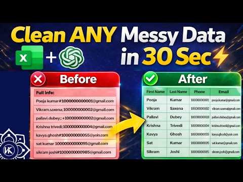 Stop Cleaning Data Manually In Excel! Do THIS Instead in 30 Sec 😳