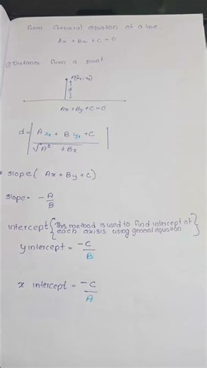 straight lines 11th Std.metgods from general equation of line.✨