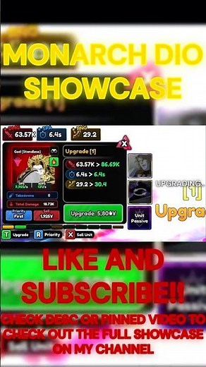 DIO OVER HEAVEN SHORT SHOWCASE | Anime Vanguards