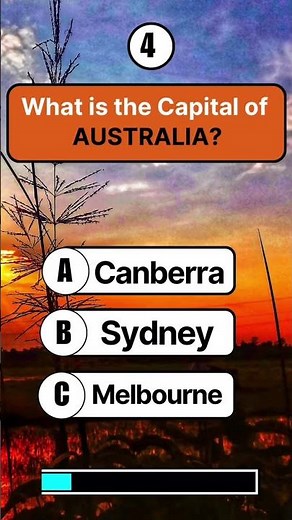 what is the capital of Australia? | general knowledge quiz